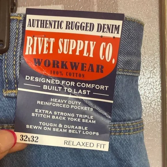 Rivet Workwear Rugged Denim Relaxed Jeans size 32*32 NWT - Picture 1 of 9